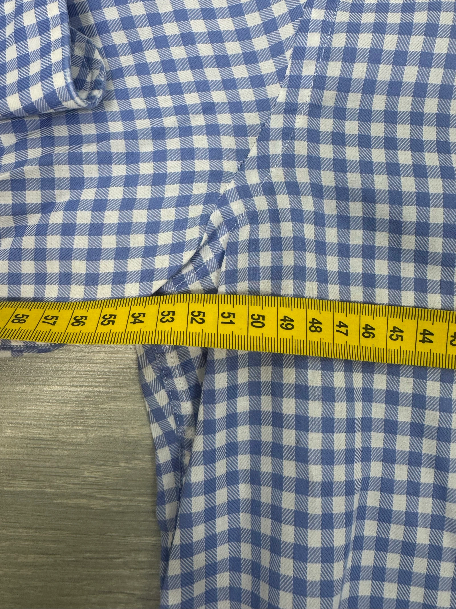 Hemd Façonnable Heren Geruit Vichy Blauw Wit 100% Katoen Maat L XL Casual Zakelijk – photo 9